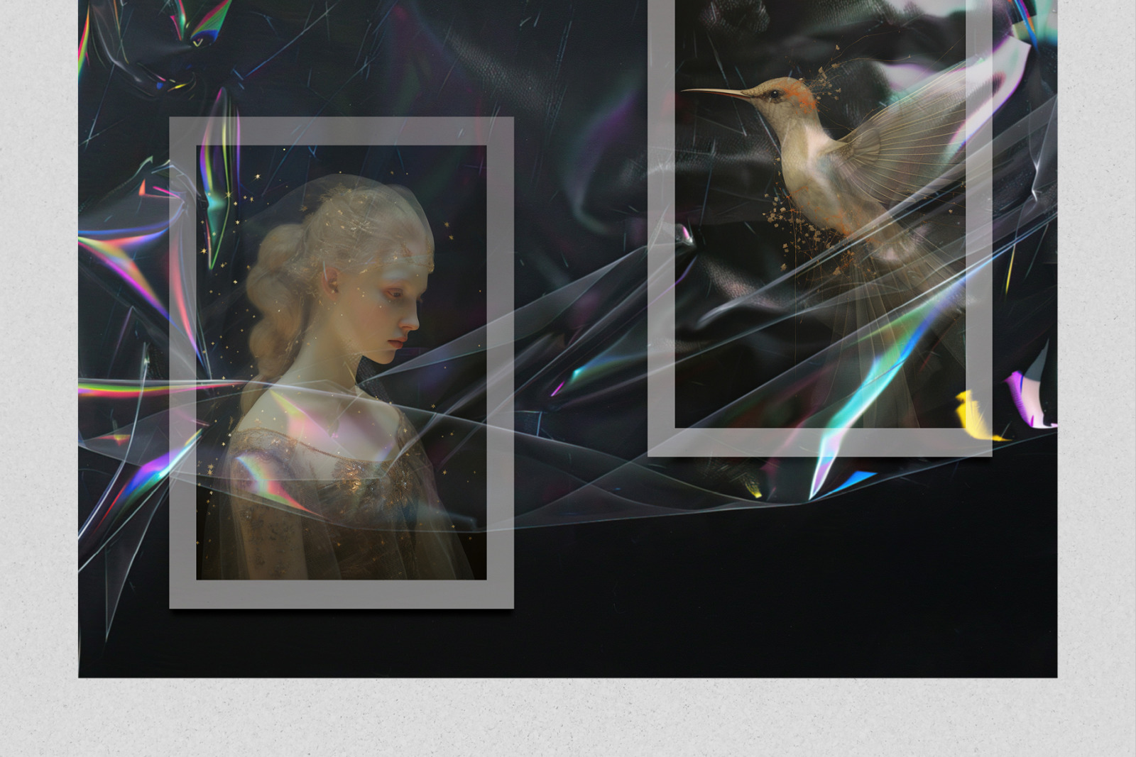 32 Iridescent Cellophane Wrap Effect Photo Overlays 32 Iridescent Cellophane Wrap Effect Photo Overlays