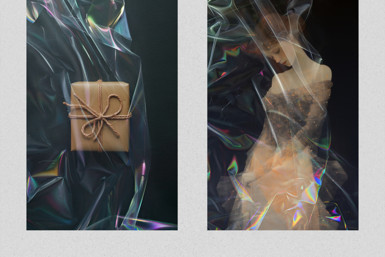 32 Iridescent Cellophane Wrap Effect Photo Overlays 32 Iridescent Cellophane Wrap Effect Photo Overlays