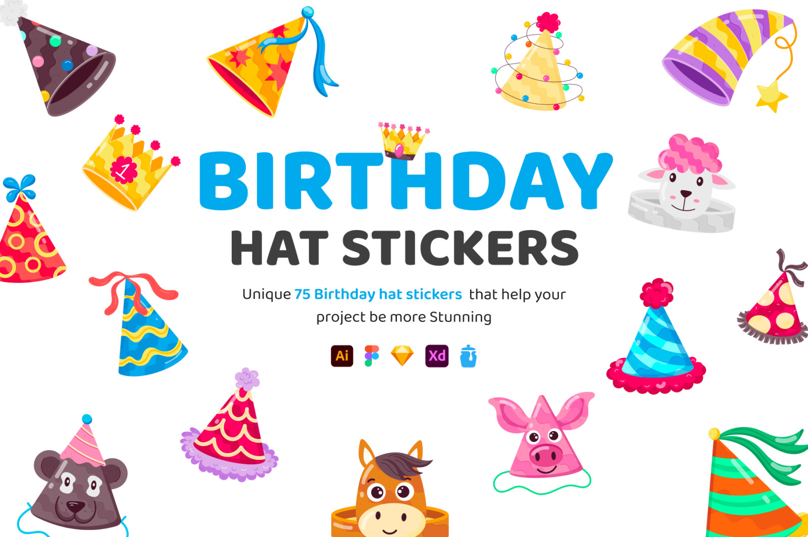 Birthday Hat Stickers