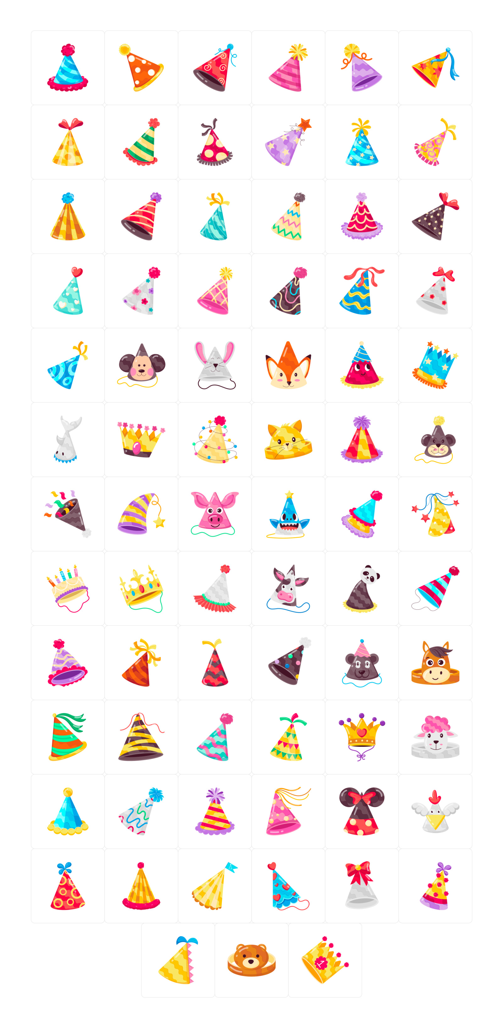 Birthday Hat Stickers