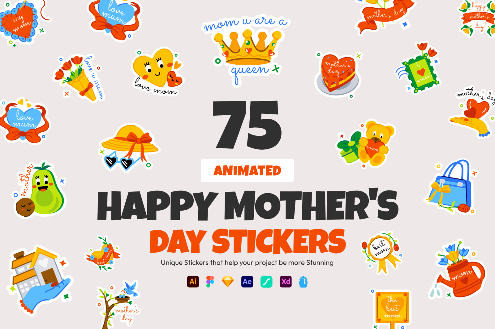 Happy Mother&#039;s Day Stickers