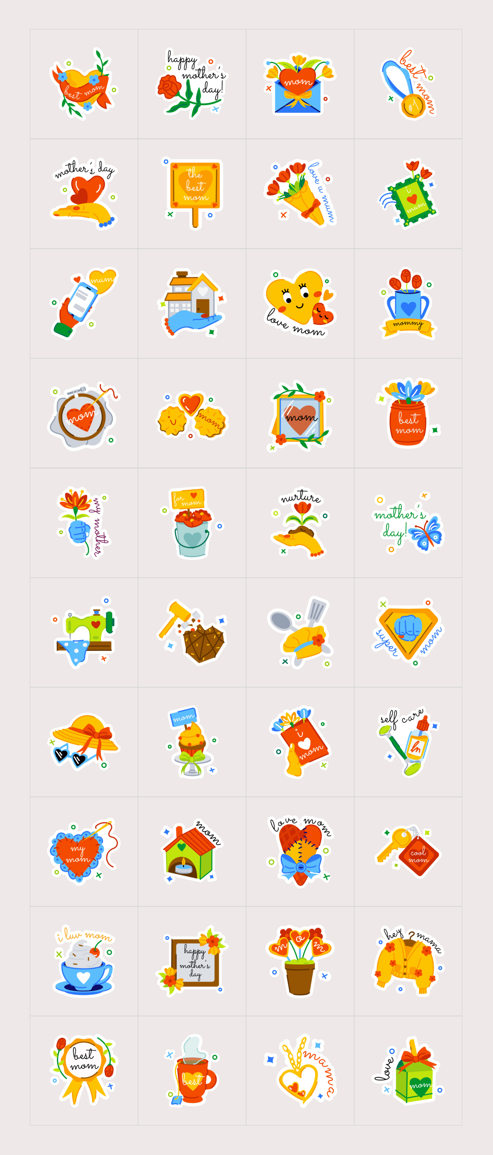 Happy Mother&#039;s Day Stickers