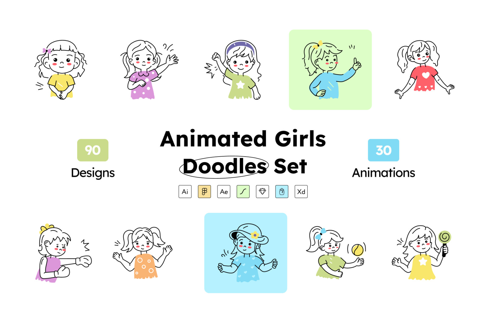 Animated Girls Icons