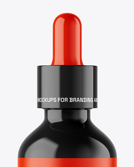 Glossy Dropper Bottle Mockup