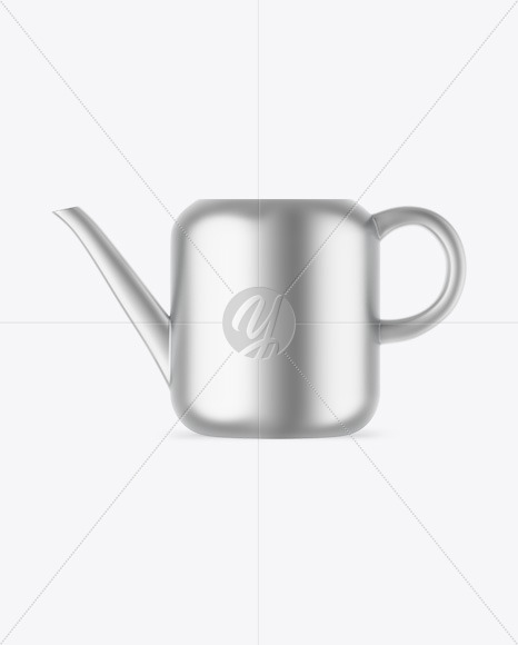 Matte Metallic Watering Can Mockup