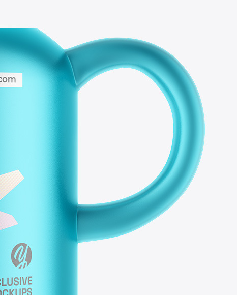 Matte Metallic Watering Can Mockup