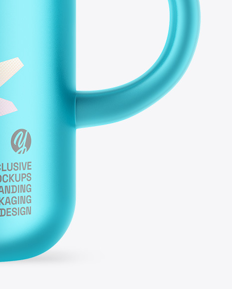 Matte Metallic Watering Can Mockup