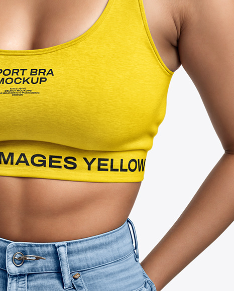 Woman Wearing a Crop Top Mockup