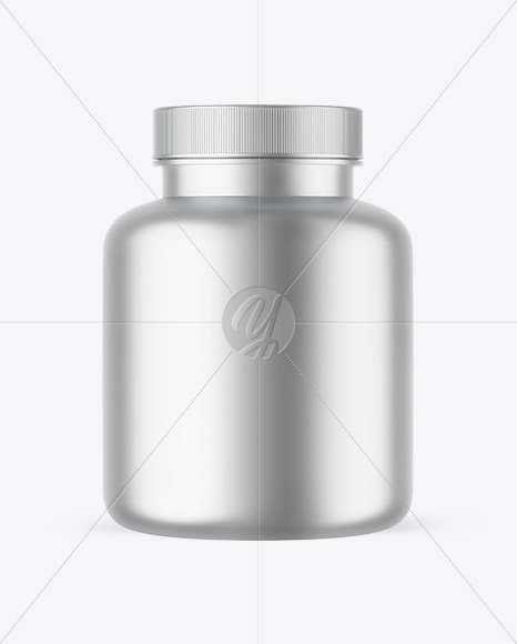 Matte Metallic Protein Jar Mockup