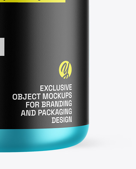 Matte Metallic Protein Jar Mockup