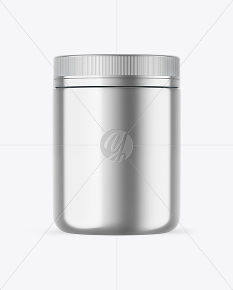 Metallic Protein Jar Mockup