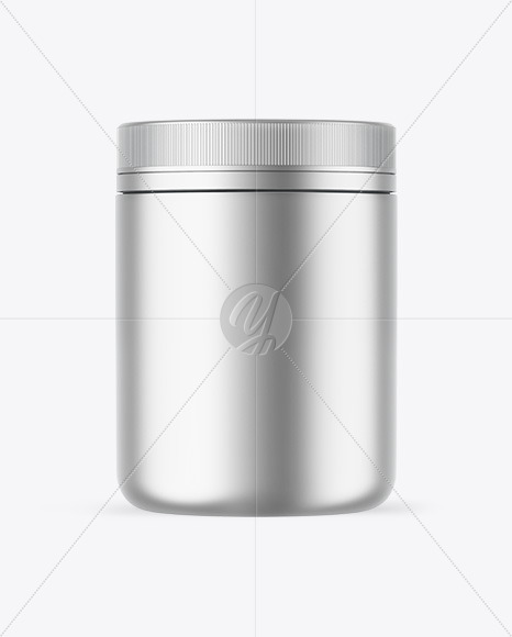 Matte Metallic Protein Jar Mockup