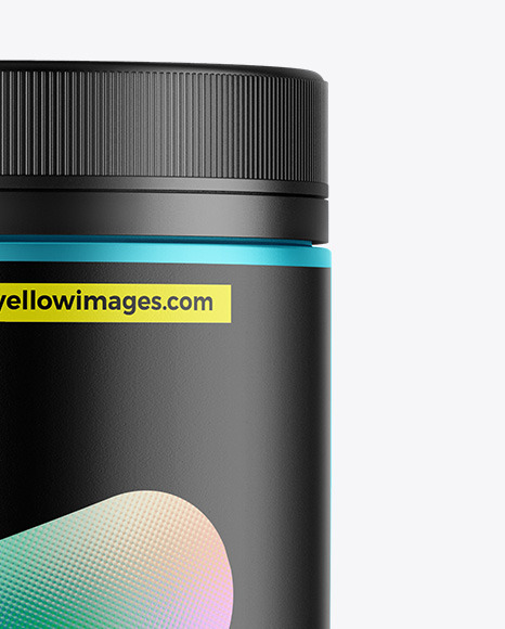 Matte Metallic Protein Jar Mockup