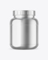 Metallic Protein Jar Mockup