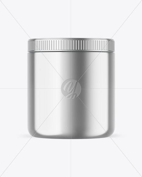 Metallic Protein Jar Mockup