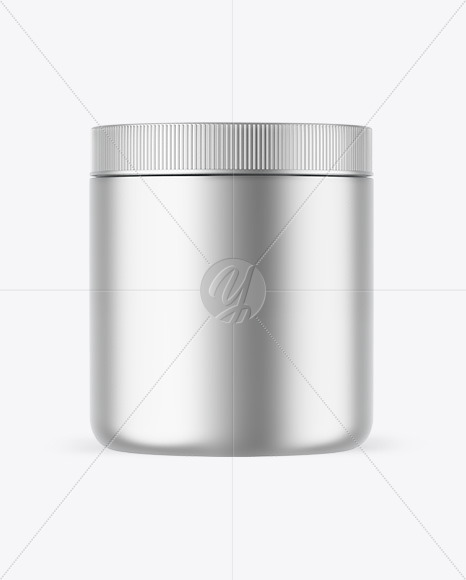 Matte Metallic Protein Jar Mockup