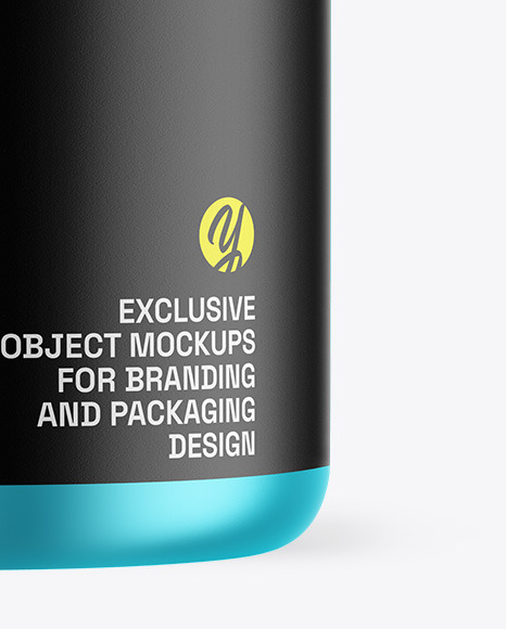Matte Metallic Protein Jar Mockup