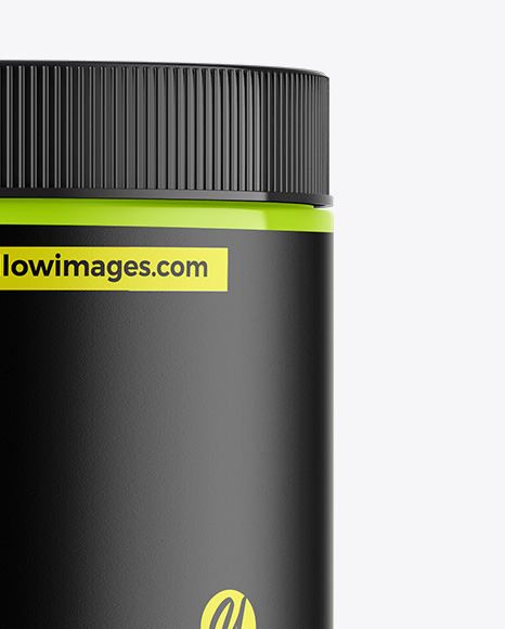 Glossy Protein Jar Mockup