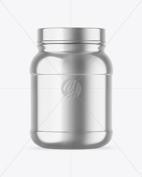 Metallic Protein Jar Mockup