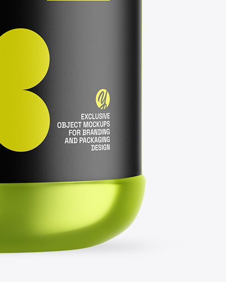 Metallic Protein Jar Mockup