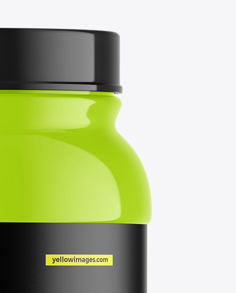 Glossy Protein Jar Mockup