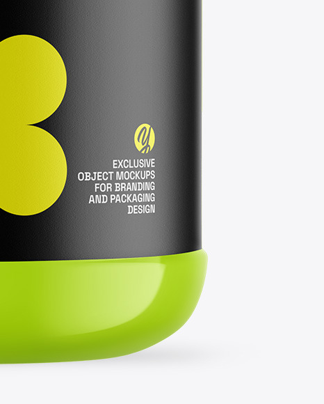 Glossy Protein Jar Mockup