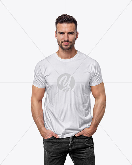 Man in a T-Shirt Mockup