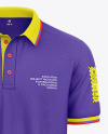 Short Sleeve Mesh Polo Shirt Mockup