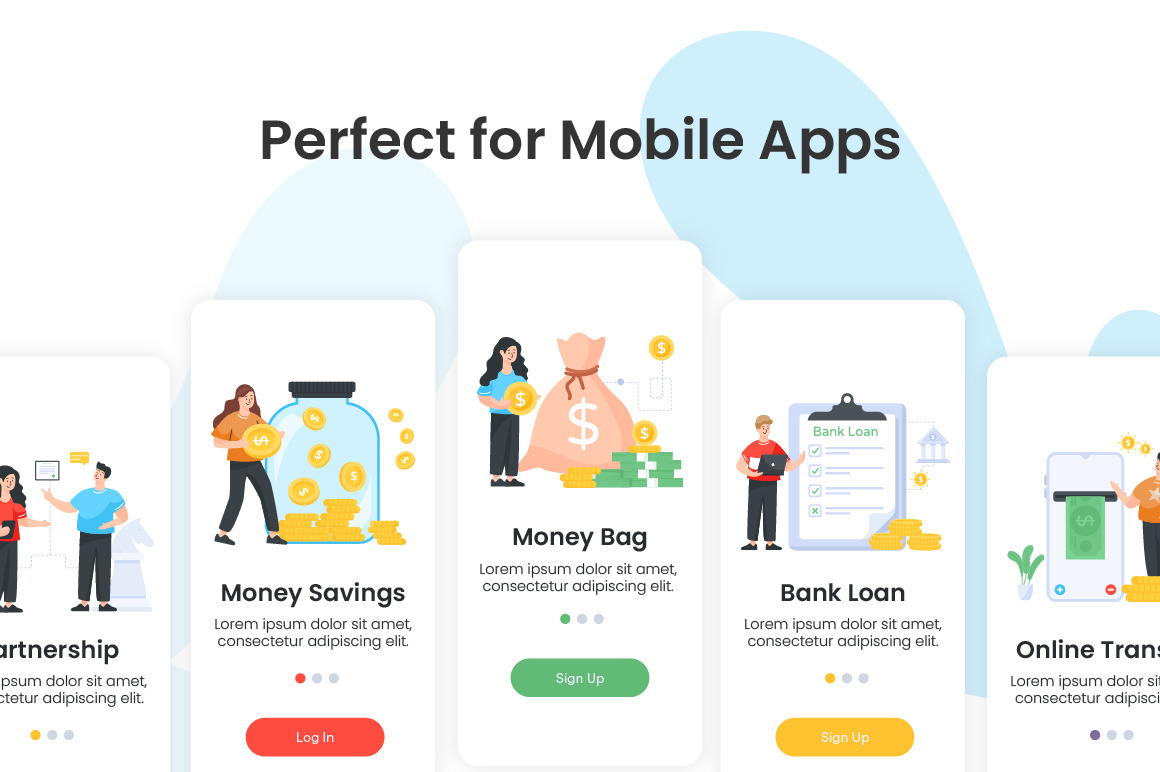 Flat Banking and Finance Illustrations Flat Banking and Finance Illustrations