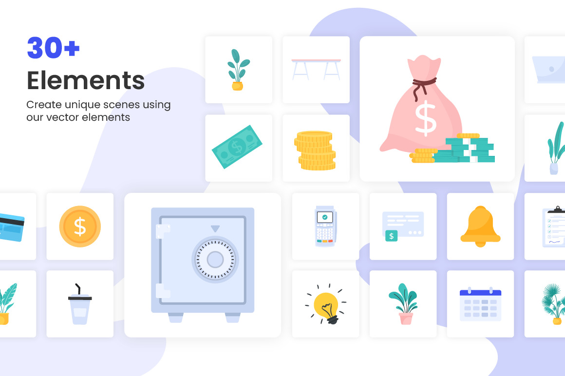 Flat Finance App Illustrations Flat Finance App Illustrations