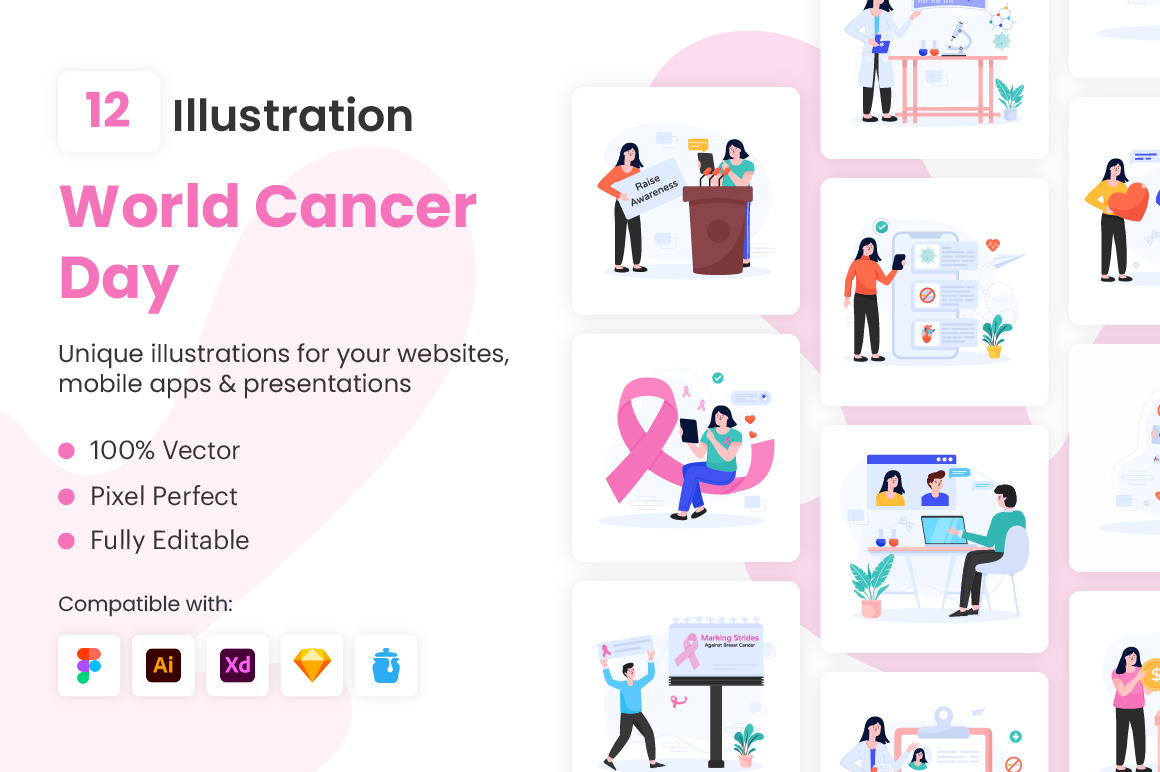 World Cancer Day Illustrations World Cancer Day Illustrations