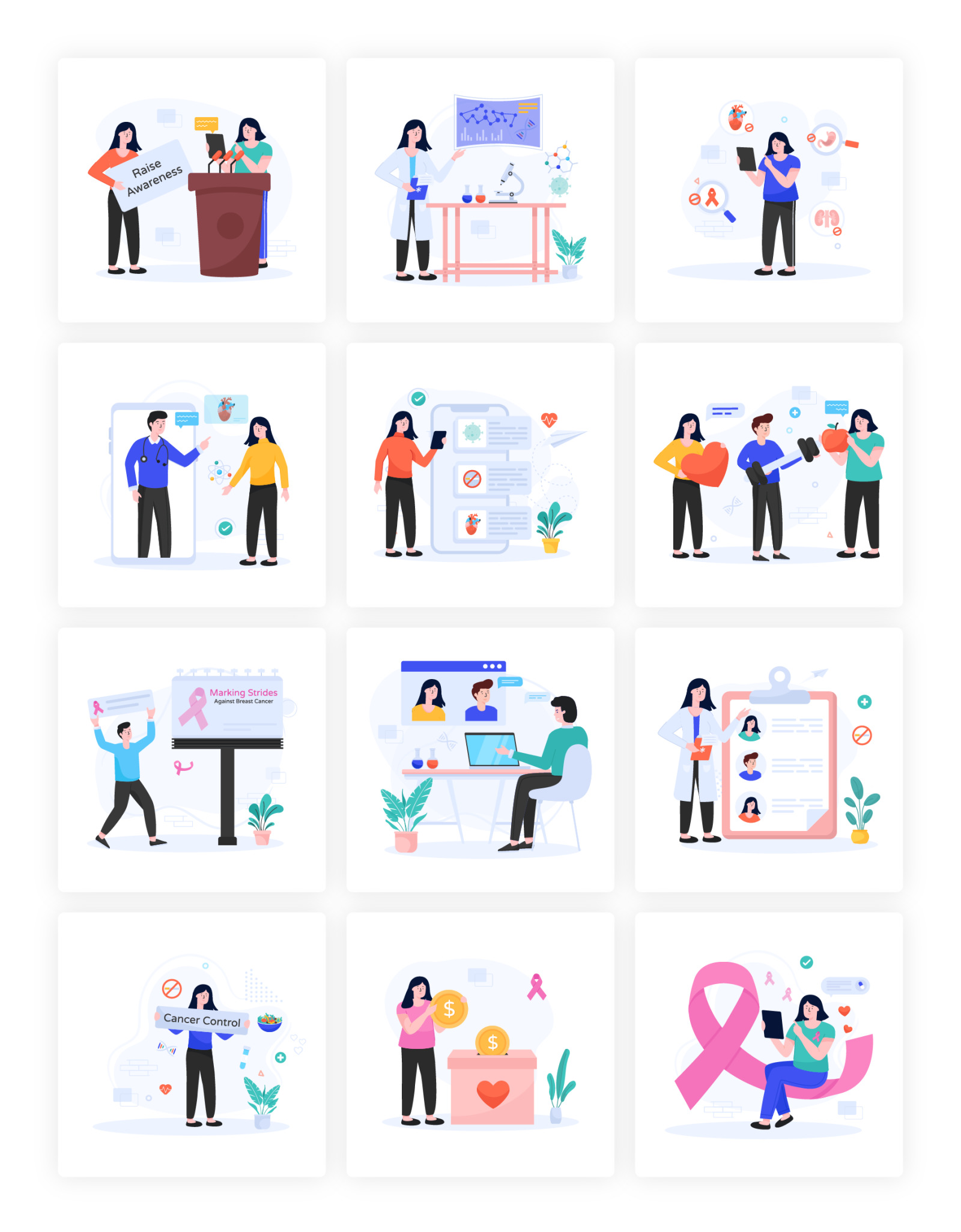 World Cancer Day Illustrations World Cancer Day Illustrations
