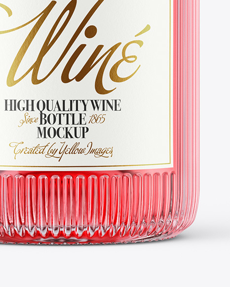 Rose Wine Bottle Mockup