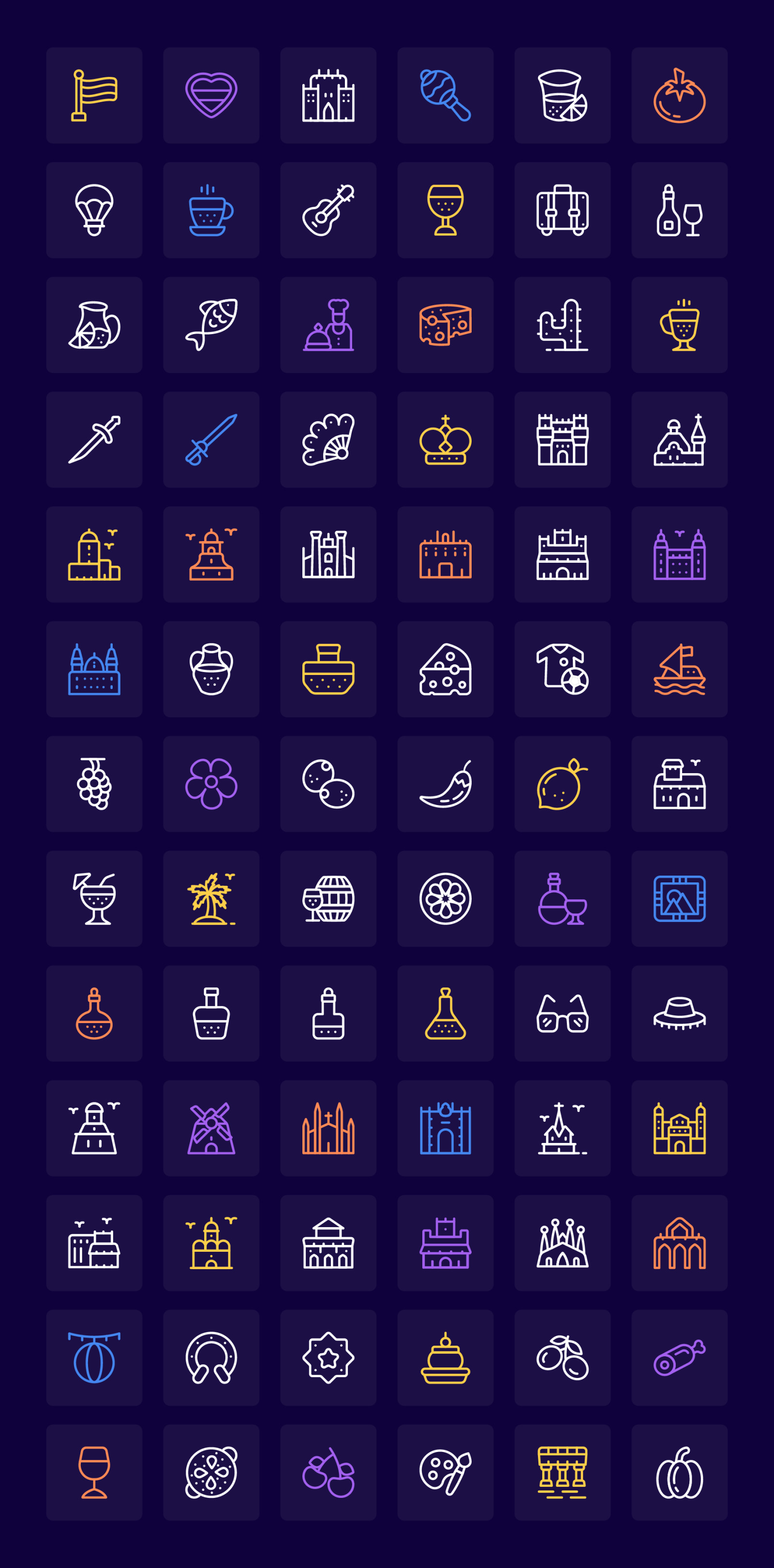 Spanish Icons Set