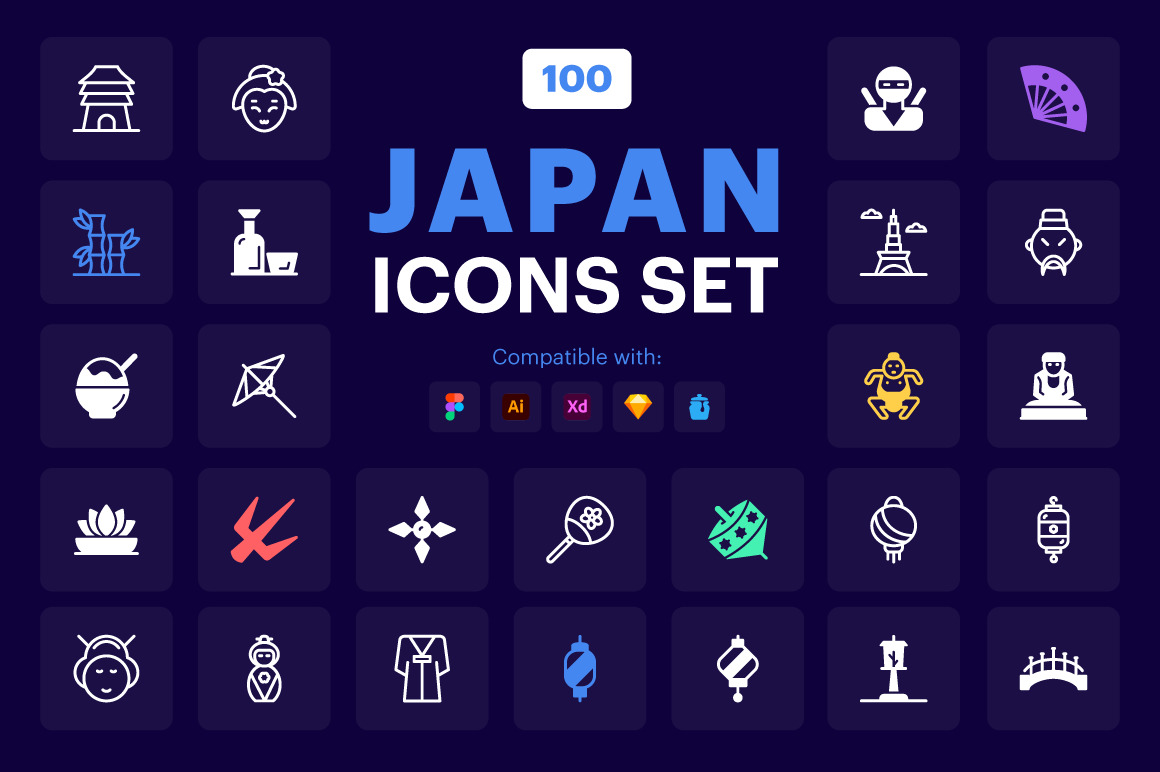 Japan Icons Set Japan Icons Set