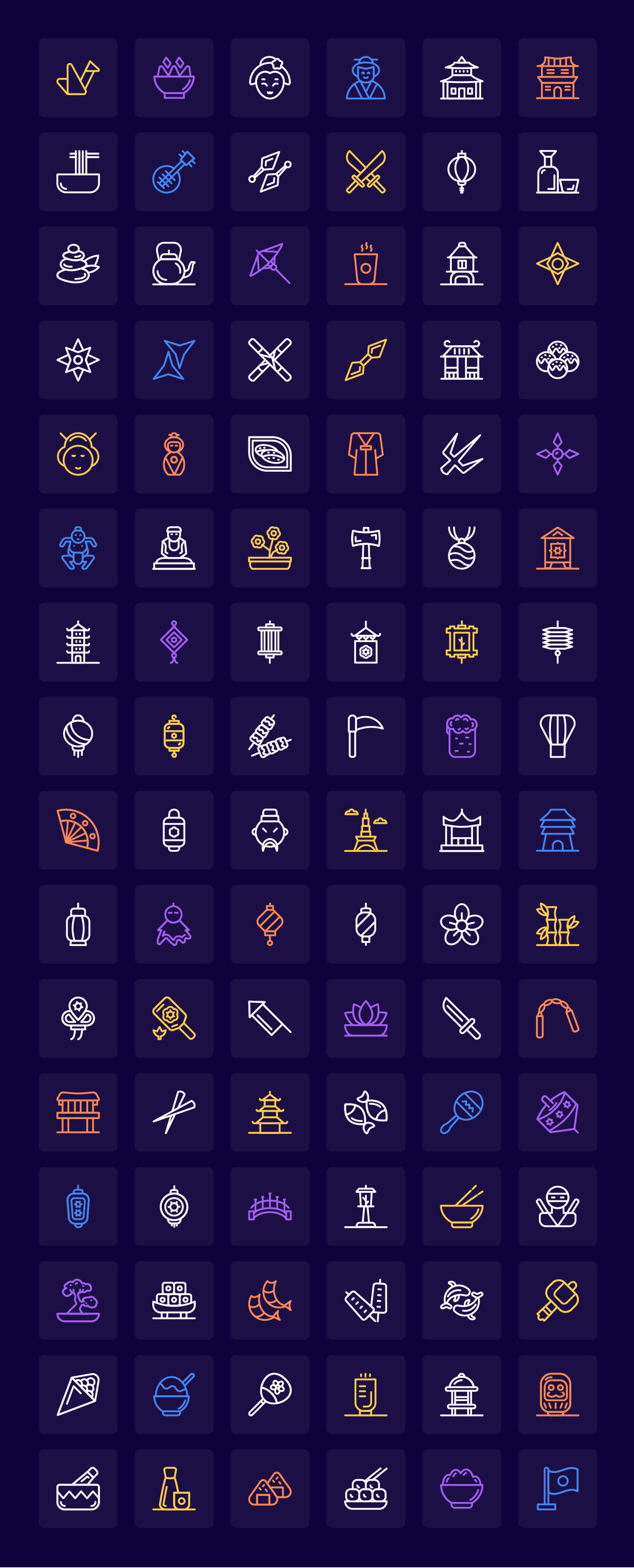 Japan Icons Set Japan Icons Set