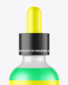 Frosted Glass Color Liquid Dropper Bottle Mockup