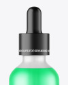 Frosted Glass Color Liquid Dropper Bottle Mockup