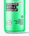 Frosted Glass Color Liquid Dropper Bottle Mockup