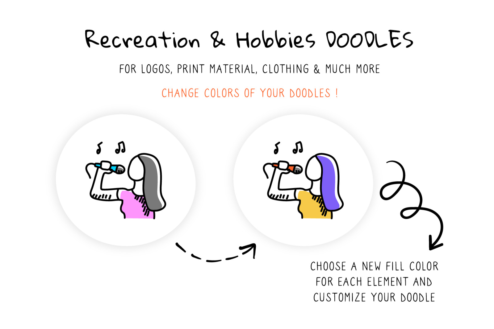 Sports and Hobbies Doodle Icons Sports and Hobbies Doodle Icons