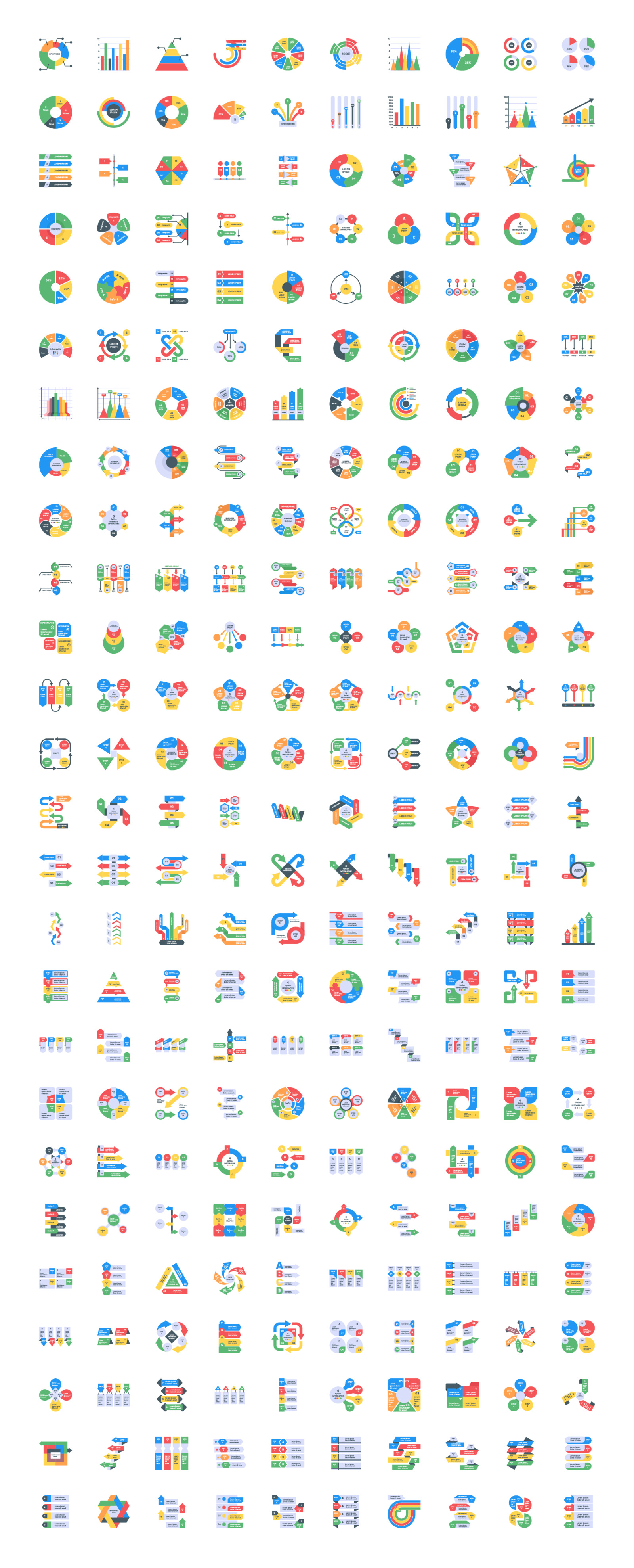 Flat Infographics Icons