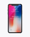 Apple iPhone X Jet Black Mockup - Front View