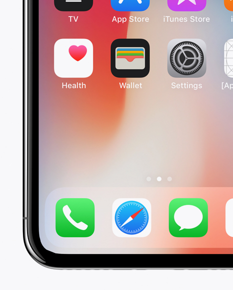 Apple iPhone X Jet Black Mockup - Front View