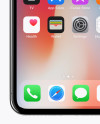 Apple iPhone X Jet Black Mockup - Front View