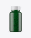 Frosted Green Pills Bottle Mockup