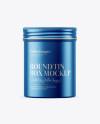 Matte Metallic Round Tin Box Mockup