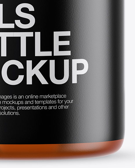 Frosted Orange Pills Bottle Mockup Frosted Orange Pills Bottle Mockup