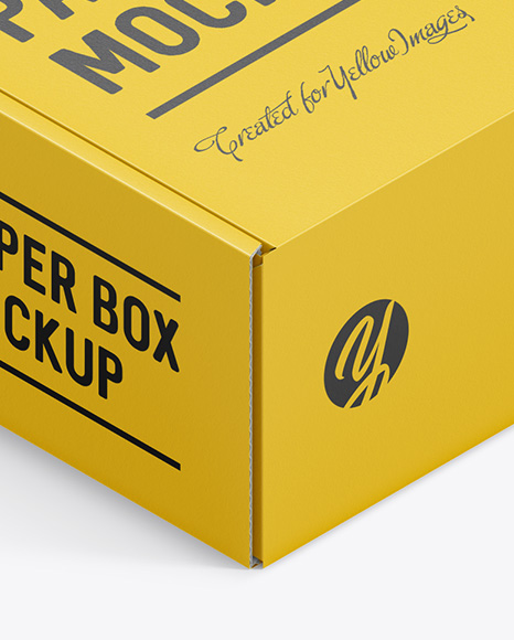 Two Matte Paper Boxes Mockup - Isometric View