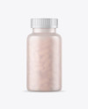 Frosted Bottle With Pills Mockup