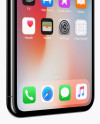 Apple iPhone X Jet black Mockup - Half Side View